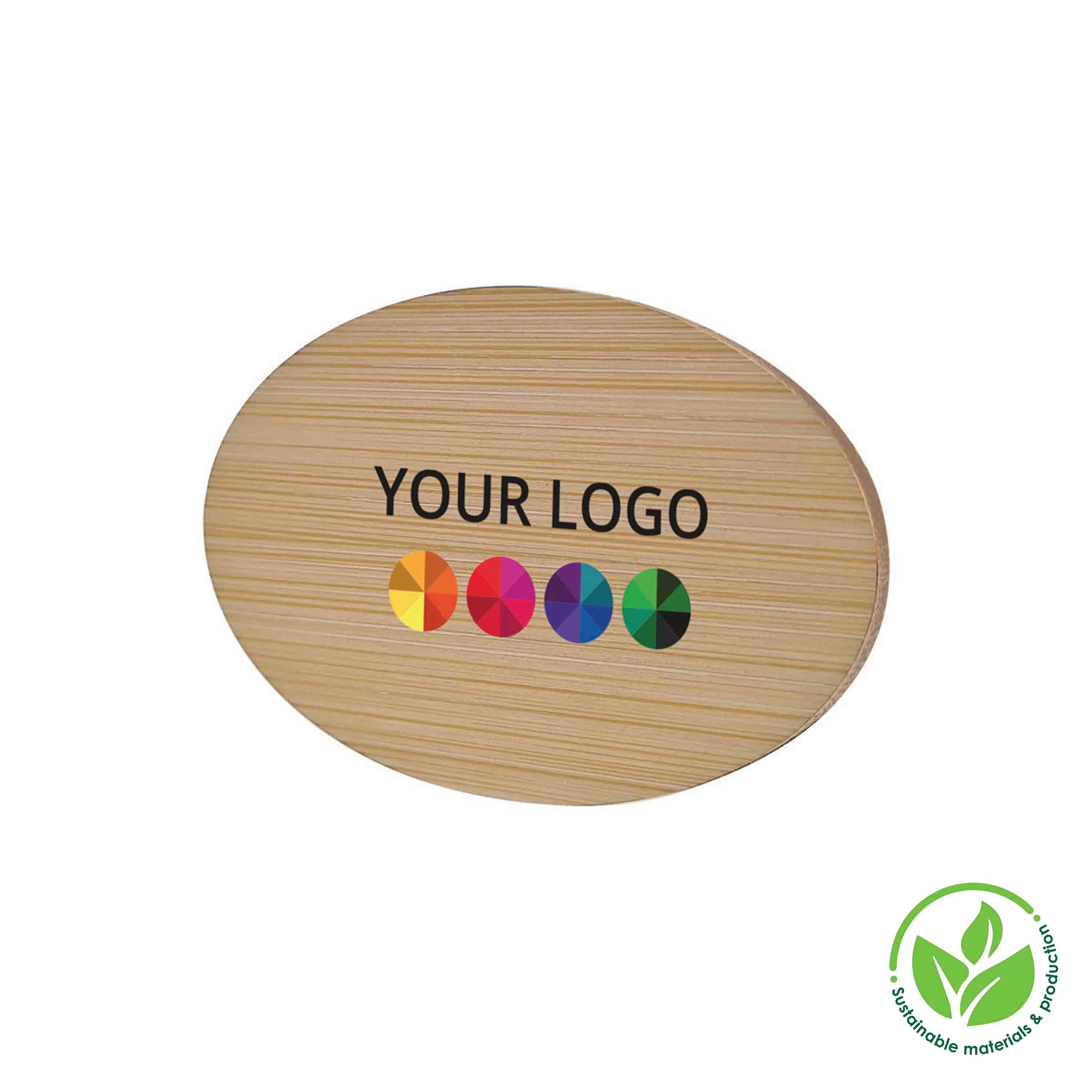 Badge Bamboo Ovale