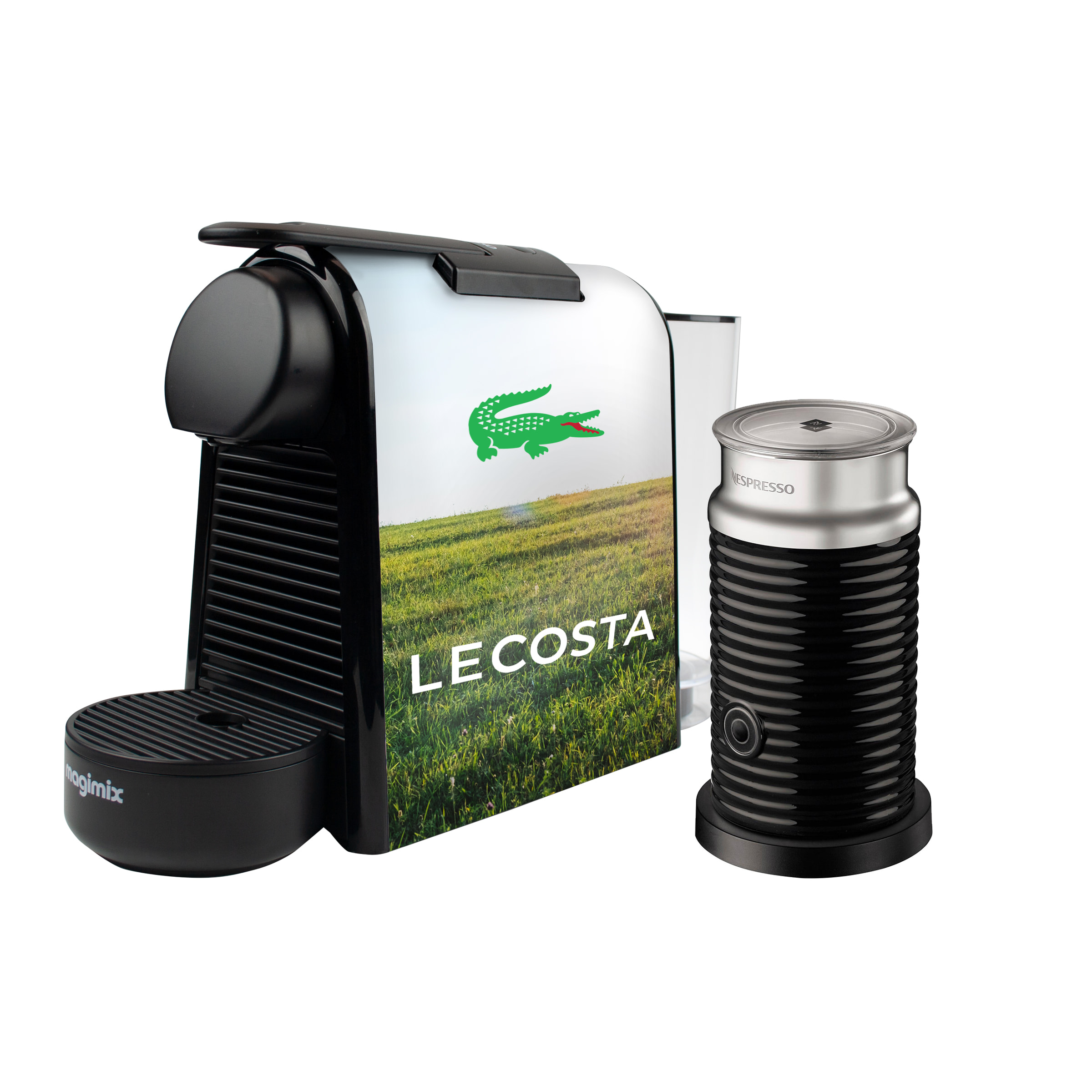Nespresso Essenza Mini + Aeroccino nera - Personalizzabile con una Max Print