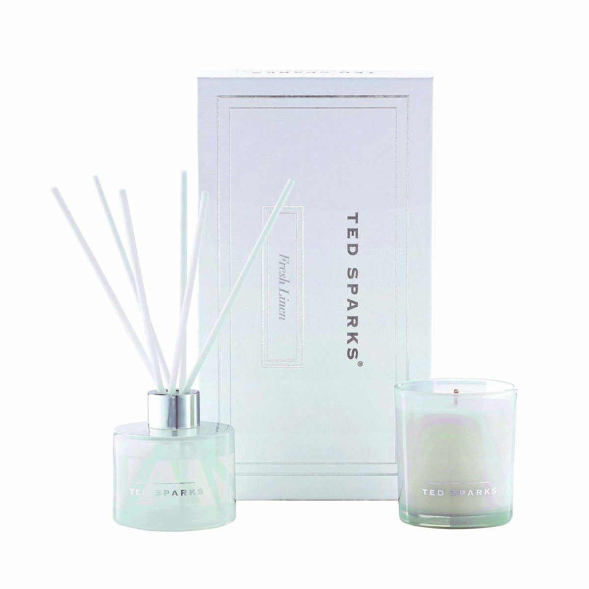 Ted Sparks Candle & Diffuser Gift Set - Personalizzabile con una stampa Full color e una sleeve